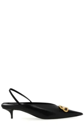BB Square Knife Slingback topuklu ayakkabı “Black” 691740WAWNC1088