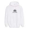 Bedeni Başından Giyilen İpli Kapüşonlu Sweatshirt Beyaz 570792TEV199044