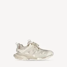 Bej renkli geri dönüştürülmüş tabanlı kadın Track sneaker’ı