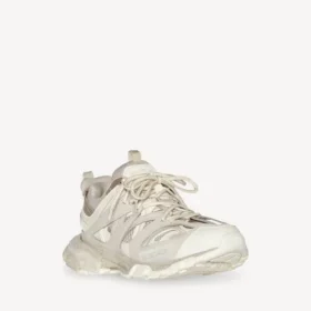 Bej renkli geri dönüştürülmüş tabanlı kadın Track sneaker’ı