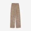 Bej/siyah renkli kadın monogramlı pijama pantolonu