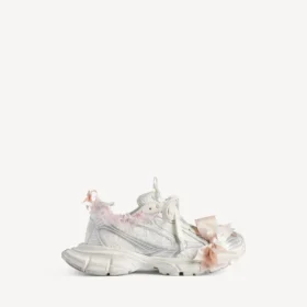 Beyaz/Açık Pembe renkli kadın 3XL bağcıklı Sneaker’lar