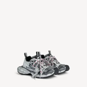 Beyaz/Lacivert/Gri renkli erkek 3XL bölünmüş logolu Sneaker’lar