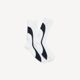 Beyaz/lacivert renkli erkek techwear teknik çorapları