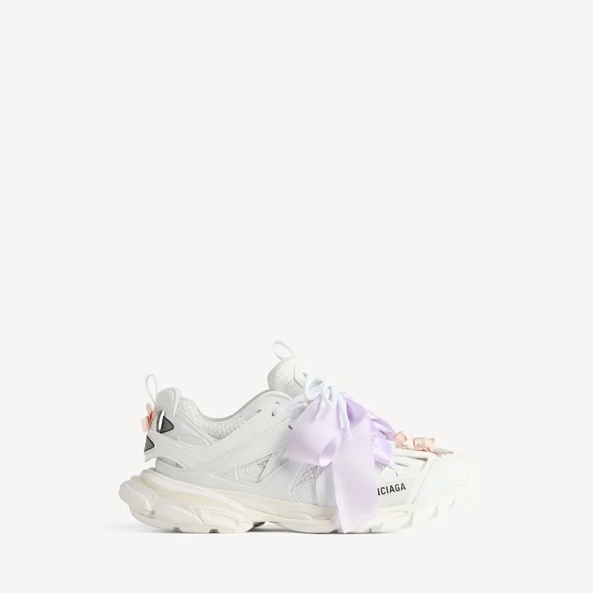 Beyaz/pembe renkli kadın Track fiyonklu Sneaker’lar Beyaz/pembe renkli kadın Track fiyonklu Sneaker’lar