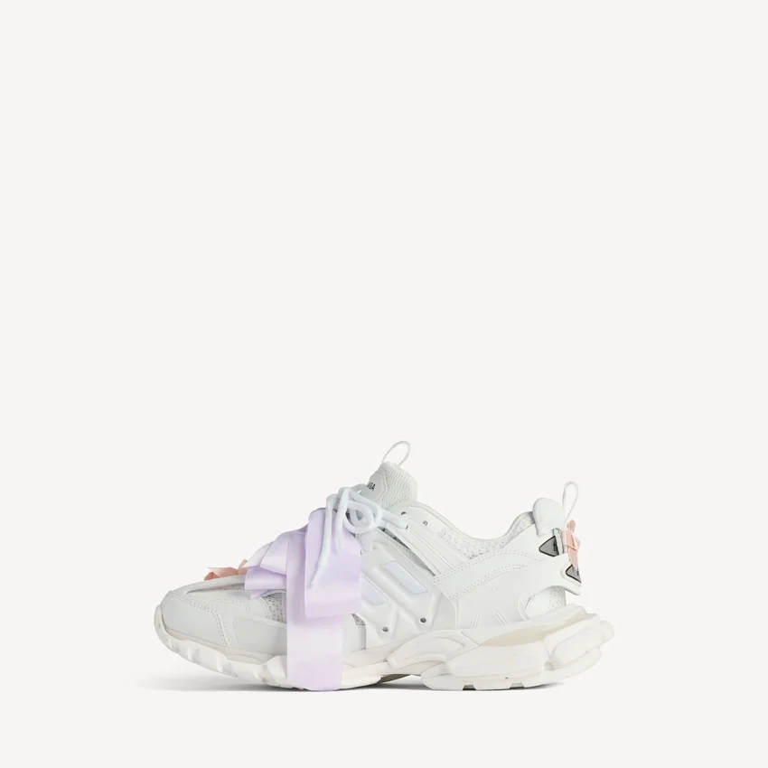 Beyaz/pembe renkli kadın Track fiyonklu Sneaker’lar Beyaz/pembe renkli kadın Track fiyonklu Sneaker’lar