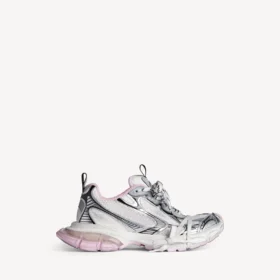 Beyaz/Pembe/Siyah renkli kadın 3XL jel şeffaf tabanlı Sneaker’lar