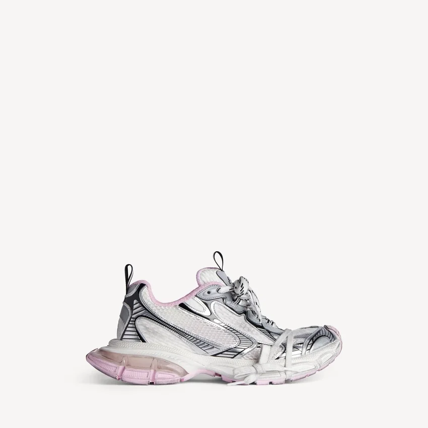 Beyaz/Pembe/Siyah renkli kadın 3XL jel şeffaf tabanlı Sneaker’lar Beyaz/Pembe/Siyah renkli kadın 3XL jel şeffaf tabanlı Sneaker’lar