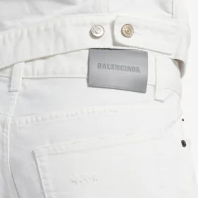 Beyaz renkli erkek slim fit kot pantolon