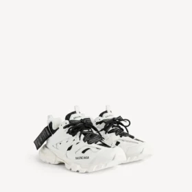 Beyaz renkli erkek Track tişört tarzı Sneaker’lar