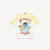 Beyaz renkli, erkekler için ekstrem tie-dye orta kesim tişört