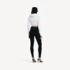 Beyaz renkli kadın techwear koza kesim kapüşonlu sweatshirt Beyaz renkli kadın techwear koza kesim kapüşonlu sweatshirt