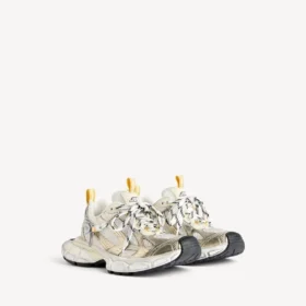 Beyaz/Sarı/Gümüş/Siyah renkli, süslemeli erkek 3XL Sneaker’lar
