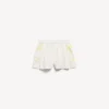 Beyaz/sarı renkli, kadınlar için ekstrem tie-dye A-line boxer şort Beyaz/sarı renkli, kadınlar için ekstrem tie-dye A-line boxer şort