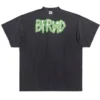 Bfrnd Serisi Ters Yüzlü Oversized Tişört “Black Faded” 787358TQVG81083