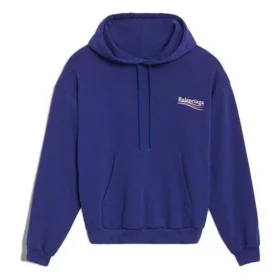 Bol Pamuklu Kapüşonlu Sweatshirt Mavi 578135TIV531195 Bol Pamuklu Kapüşonlu Sweatshirt Mavi 578135TIV531195