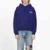 Bol Pamuklu Kapüşonlu Sweatshirt Mavi 578135TIV531195