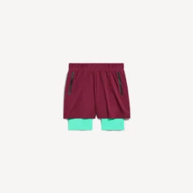 Bordo/aqua renkli erkek teknik giyim şortu
