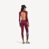 Bordo/aqua renkli kadın teknik giyim kesimli bodysuit Bordo/aqua renkli kadın teknik giyim kesimli bodysuit