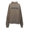 Boxy Logo Kapüşonlu Sweatshirt “Taupe Black” 729361TNVL27761