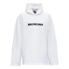Bulanık Logolu Distress Kapüşonlu Sweatshirt “Beyaz” 661711TKVD69040 Bulanık Logolu Distress Kapüşonlu Sweatshirt “Beyaz” 661711TKVD69040