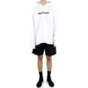 Bulanık Logolu Distress Kapüşonlu Sweatshirt “Beyaz” 661711TKVD69040