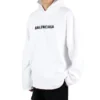 Bulanık Logolu Distress Kapüşonlu Sweatshirt “Beyaz” 661711TKVD69040