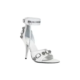 Cagole 110 mm Sandaletler “White Arena Lambskin” 743057WAD4E9081