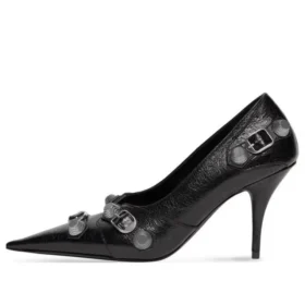 Cagole 90 mm Topuklu Ayakkabı “Black Arena Lambskin” 714252WAD4E1081