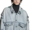 Cagole Oversized Ceket “Mavi” 764521TDW144016