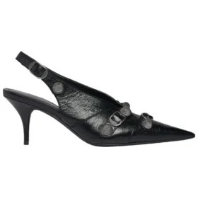Cagole Slingback 70 mm Topuklu Ayakkabı “Siyah” 714251WAD4E1081