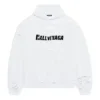 Caps Destroyed Kapüşonlu Sweatshirt “Beyaz” 659403TKVB69040