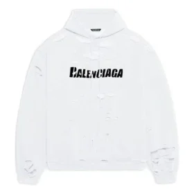 Caps Destroyed Kapüşonlu Sweatshirt “Beyaz” 659403TKVB69040 Caps Destroyed Kapüşonlu Sweatshirt “Beyaz” 659403TKVB69040