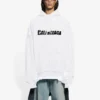 Caps Destroyed Kapüşonlu Sweatshirt “Beyaz” 659403TKVB69040
