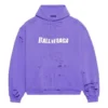 Caps Destroyed Kapüşonlu Sweatshirt “Mor” 659403TKVB63078