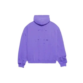 Caps Destroyed Kapüşonlu Sweatshirt “Mor” 659403TKVB63078 Caps Destroyed Kapüşonlu Sweatshirt “Mor” 659403TKVB63078