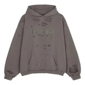 Caps Destroyed Kapüşonlu Sweatshirt “Tan” 659403TKVB67185