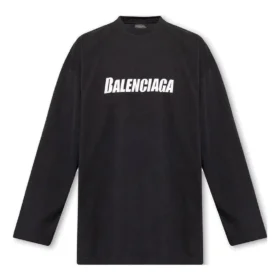 Caps Oversized Uzun Kollu Tişört “Siyah” 681046TNVL11070