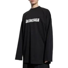 Caps Oversized Uzun Kollu Tişört “Siyah” 681046TNVL11070