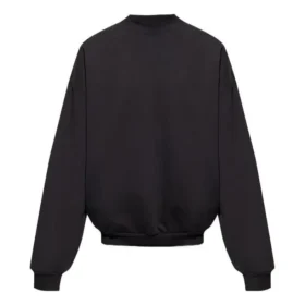 Care Label Bisiklet Yaka Sweatshirt “Siyah” 724511TNVL61070