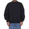 Care Label Bisiklet Yaka Sweatshirt “Siyah” 724511TNVL61070