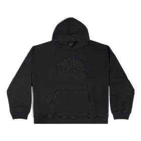 Cities Paris Geniş Kesim Kapüşonlu Sweatshirt “Siyah” 674986TLVL81069
