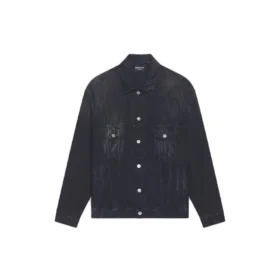 Cities Paris Oversized Denim Ceket “Yıkanmış Siyah Beyaz” 690198TBP479034