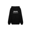 Crew Alfabe Baskılı Fermuarlı Unisex Siyah 620974TIV751070