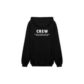 Crew Alfabe Baskılı Fermuarlı Unisex Siyah 620974TIV751070