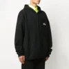 Crew Alfabe Baskılı Fermuarlı Unisex Siyah 620974TIV751070