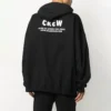 Crew Alfabe Baskılı Fermuarlı Unisex Siyah 620974TIV751070