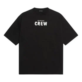 Crew Baskılı Bol Kesim Kısa Kollu Siyah 620941TIV741070