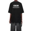 Crew Baskılı Bol Kesim Kısa Kollu Siyah 620941TIV741070