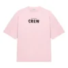 Crew Logo Baskılı Kısa Kollu Pembe/Kırmızı 620941TIVG91900
